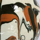 Round vase / signature fm / 1970s / mid-century / modernist / french ceramics