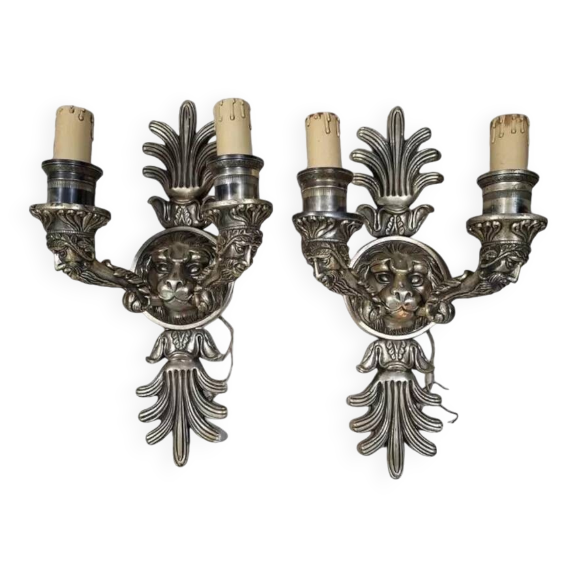 Paire d'appliques murales italiennes vintage