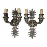Paire d'appliques murales italiennes vintage