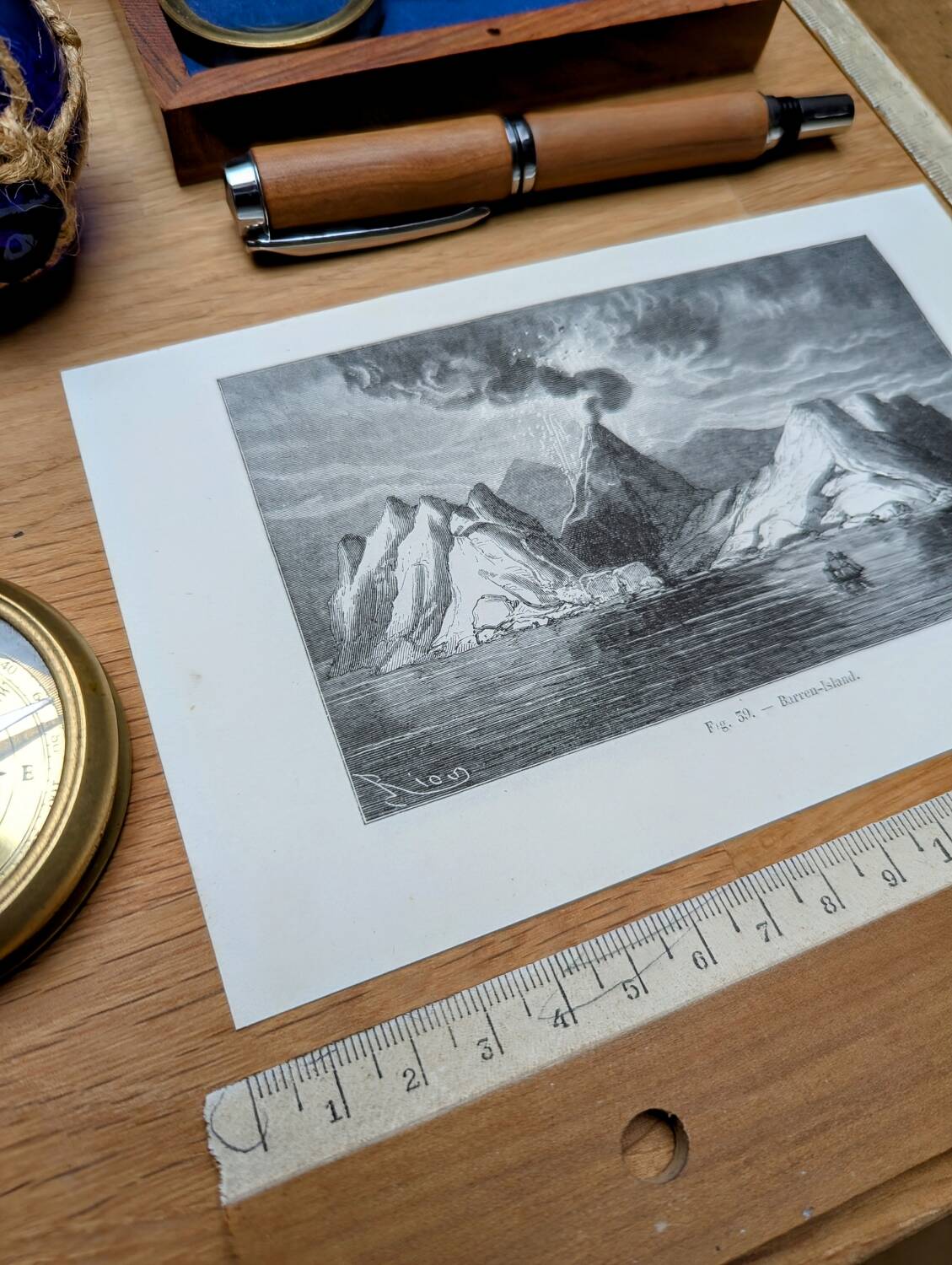 Printed in 1868, Barren Island, Indian Ocean.