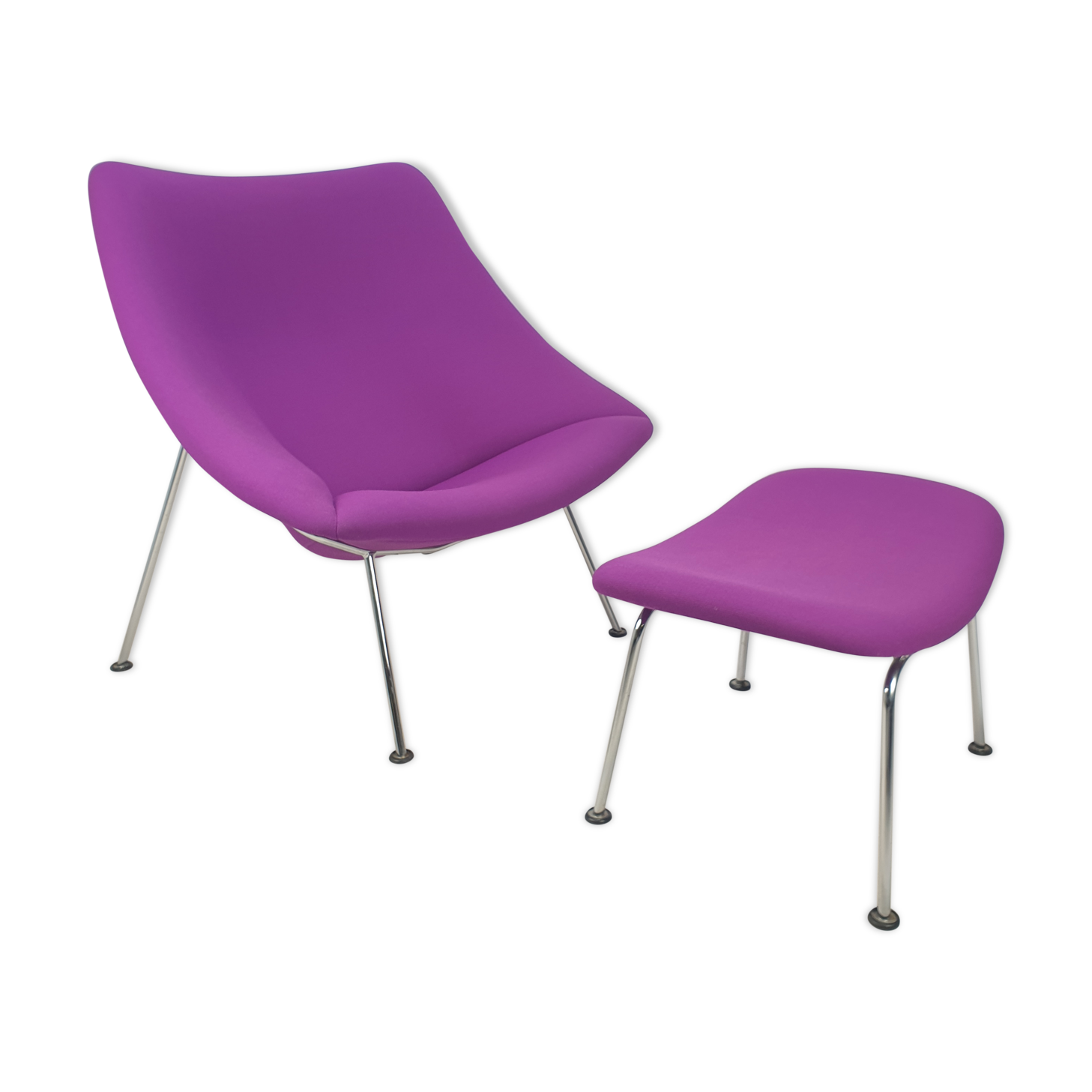 Oyster Chair and Ottoman by Pierre Paulin for Artifort, 1980s