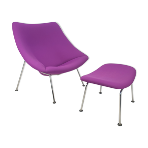 Fauteuil & ottoman Oyster