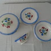 Set of 22 pieces ELORN Sarreguemines Digoin ancient faience
