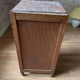 Old bedside wood and marble