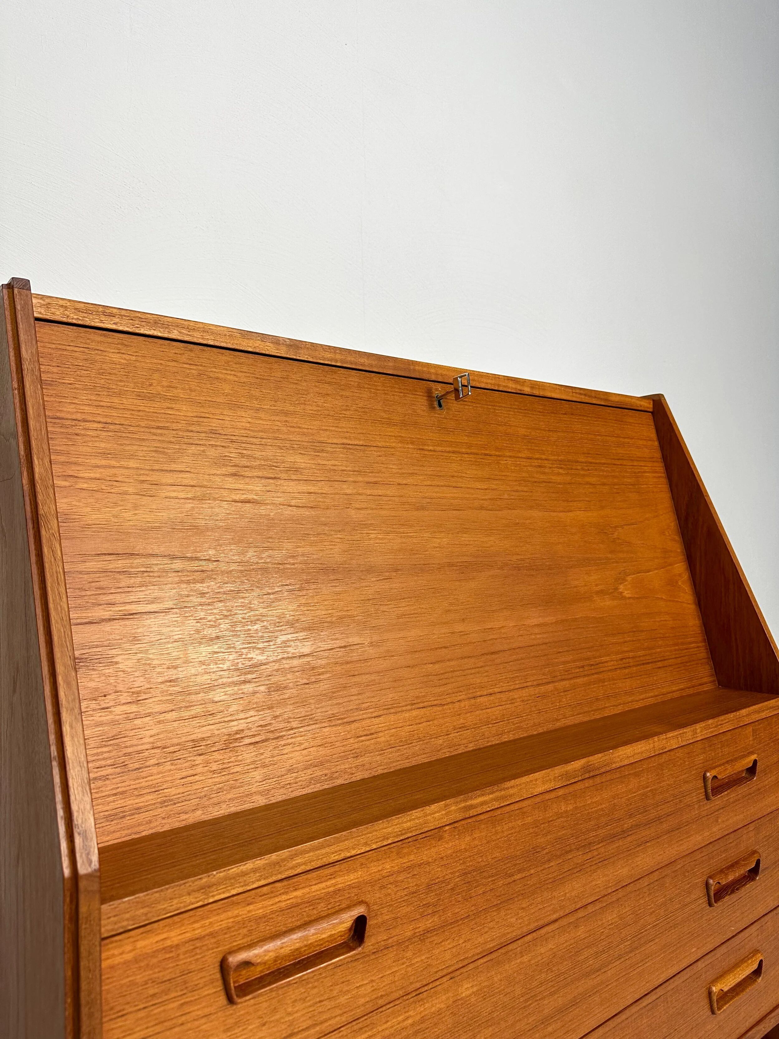 1960s Vintage Danish Teak Secretary by Dyrlund