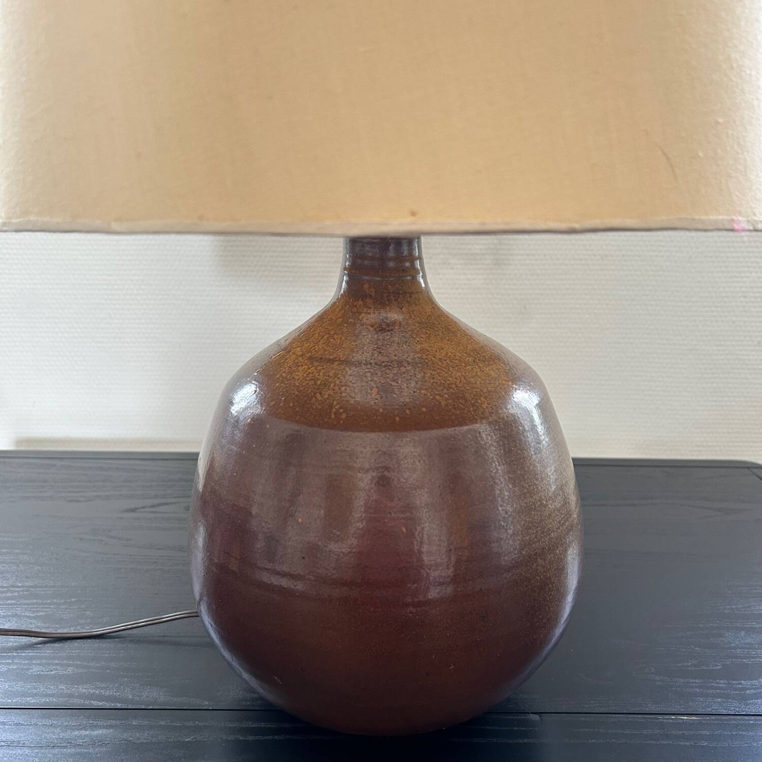 Large 70's sandstone lamp