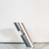 Lampe de table en aluminium chromé, Italie, années 1970