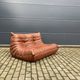 100% original vintage Cognac leather Togo Ligne Roset 2zit
