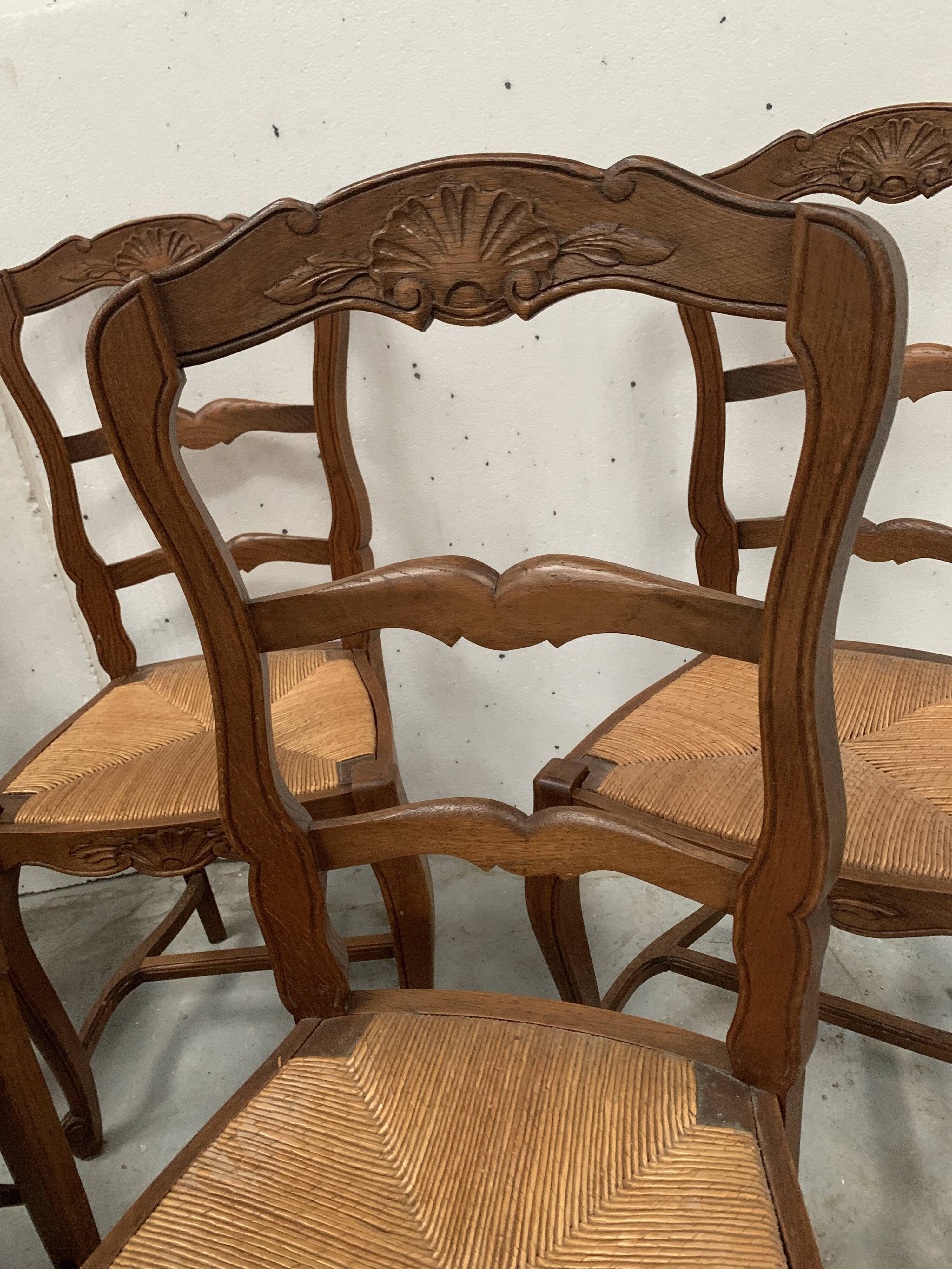 Set of eight 20th-century Regency-style chairs in solid oak