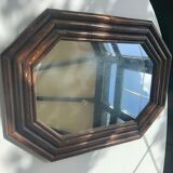 Rectangular mirror frame vintage bamboo 1970 45x59cm