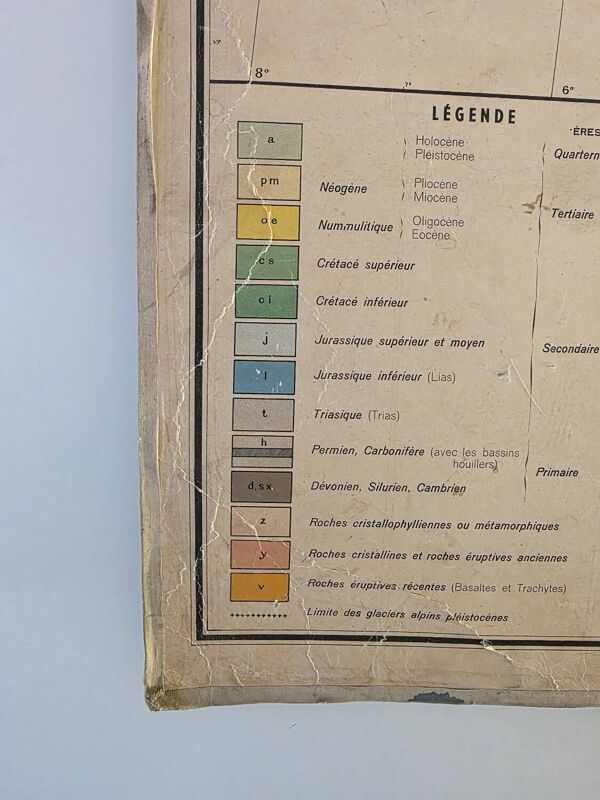 Carte de France vintage (recto verso)