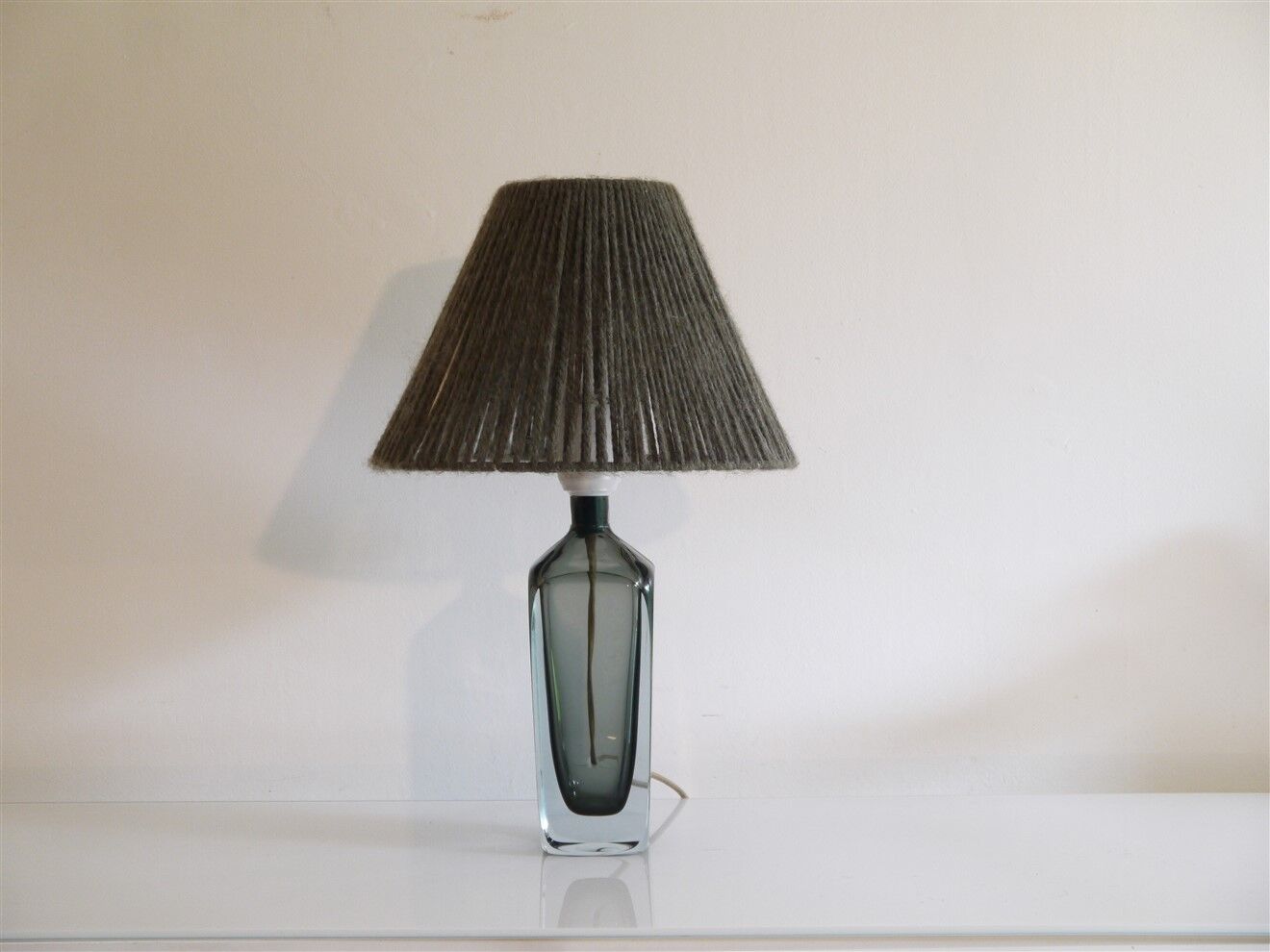 Scandinavian glass lamp by Asta Stromberg 1970