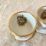 2 porcelain shells birds