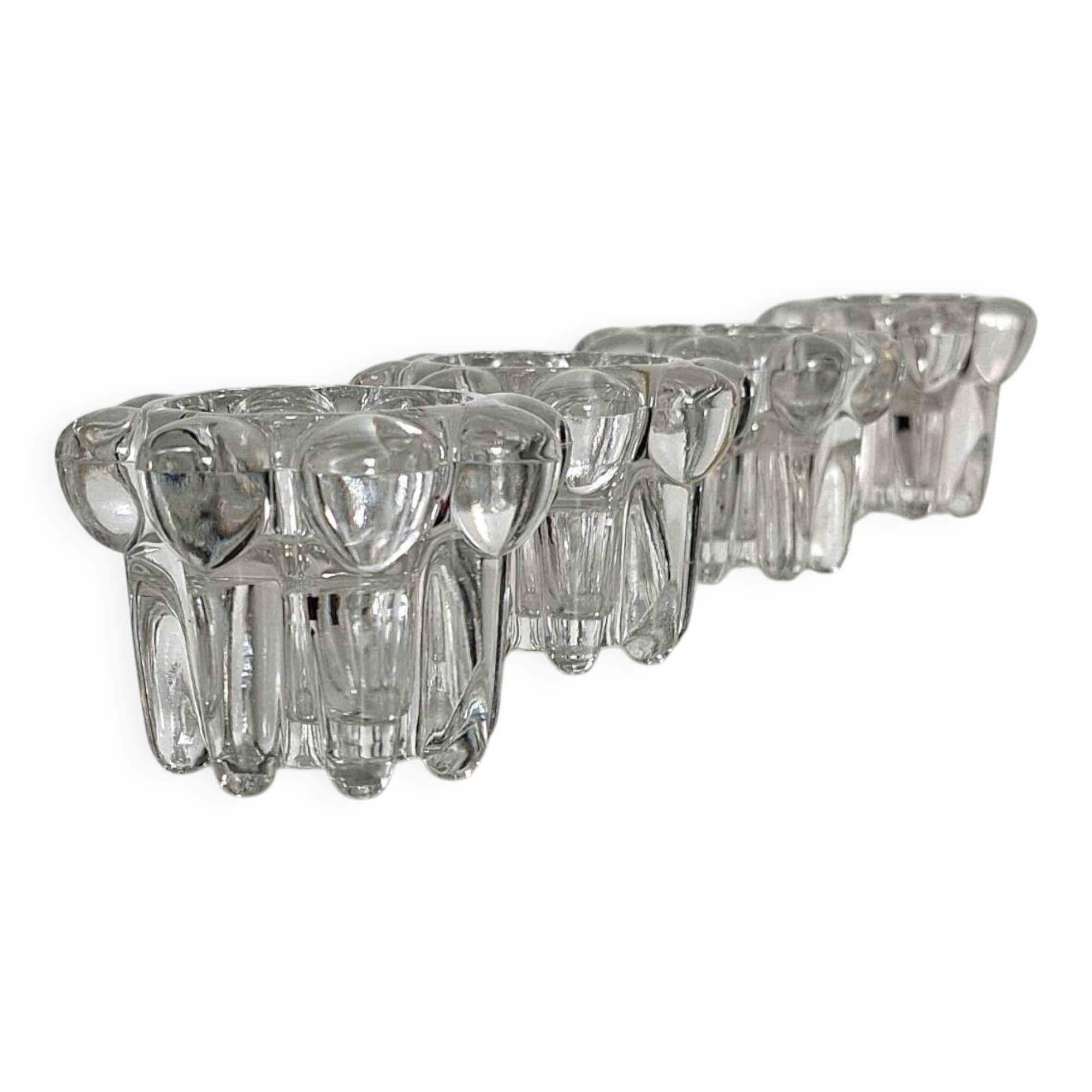 Vintage glass candle holders