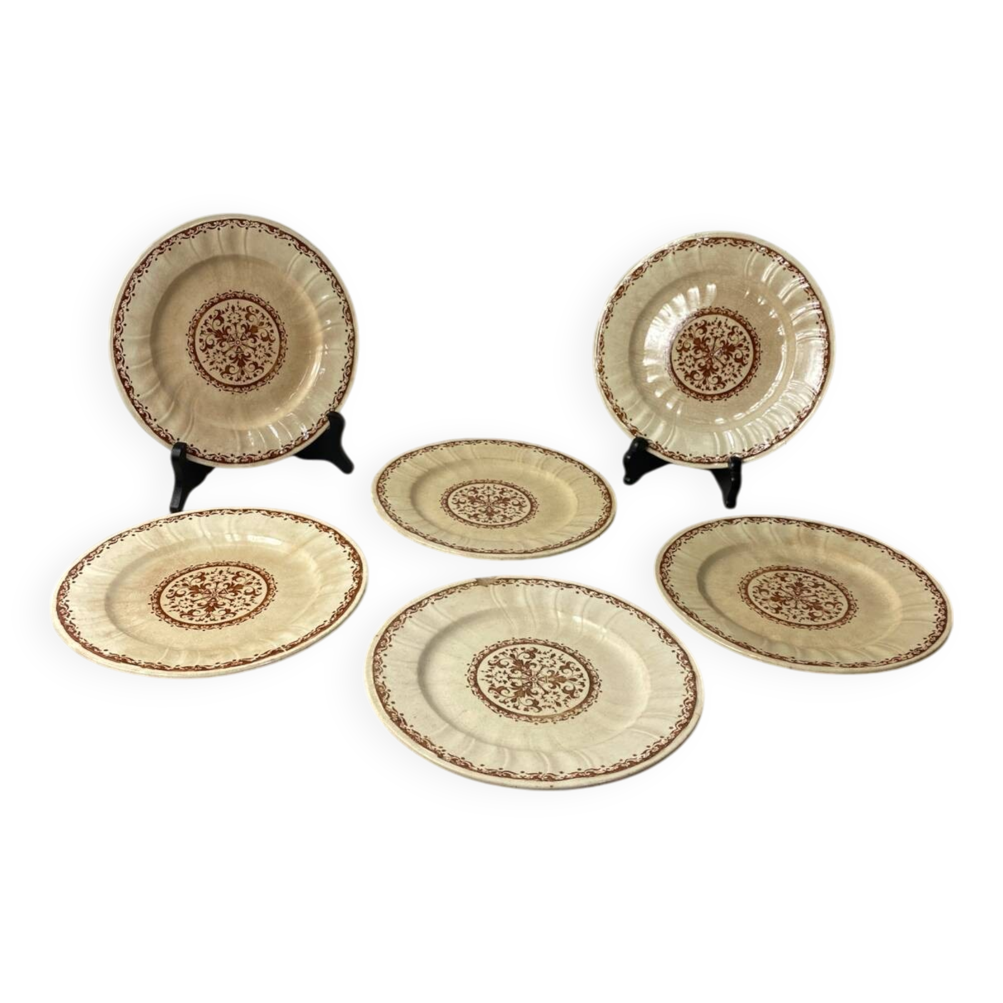 6 Gien ironstone plates