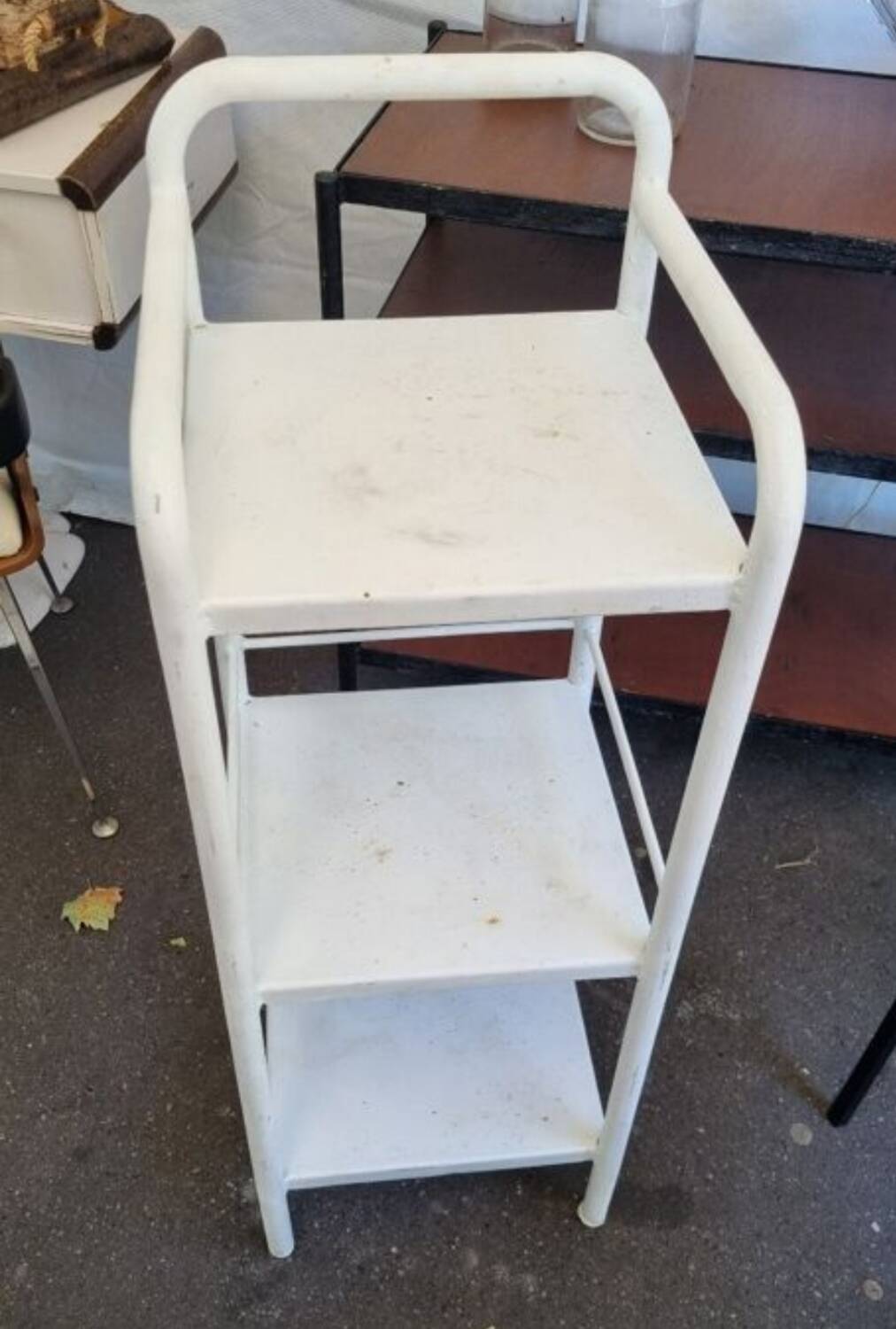 50s metal bedside table