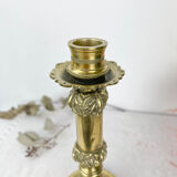 Candle holder in chiseled bronze Louis XVI style