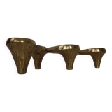 Large Brutalist Bronze Candleholder by Michael Harjes, 1960s