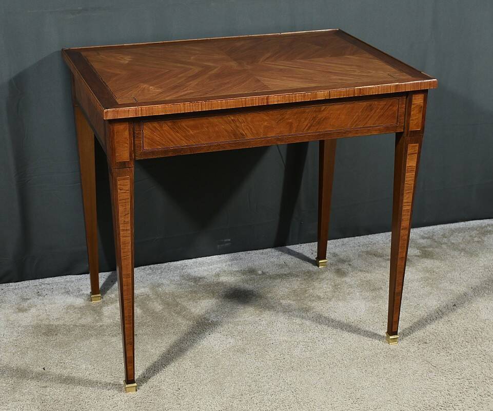 Small Marquetry Desk Table, Louis XVI style – 2nd part of the 19th century