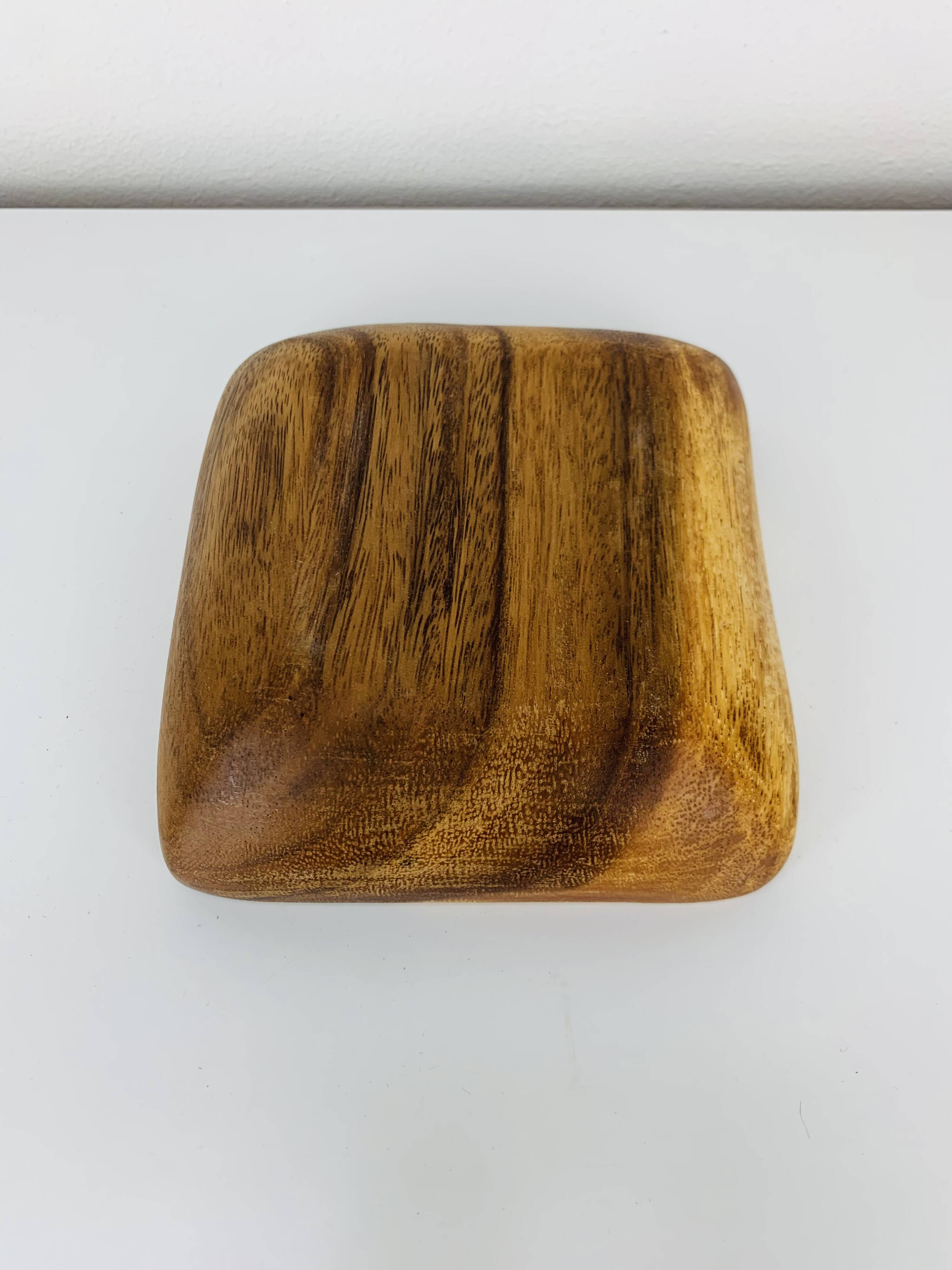 Scandinavian square teak pocket emptier, 1960s