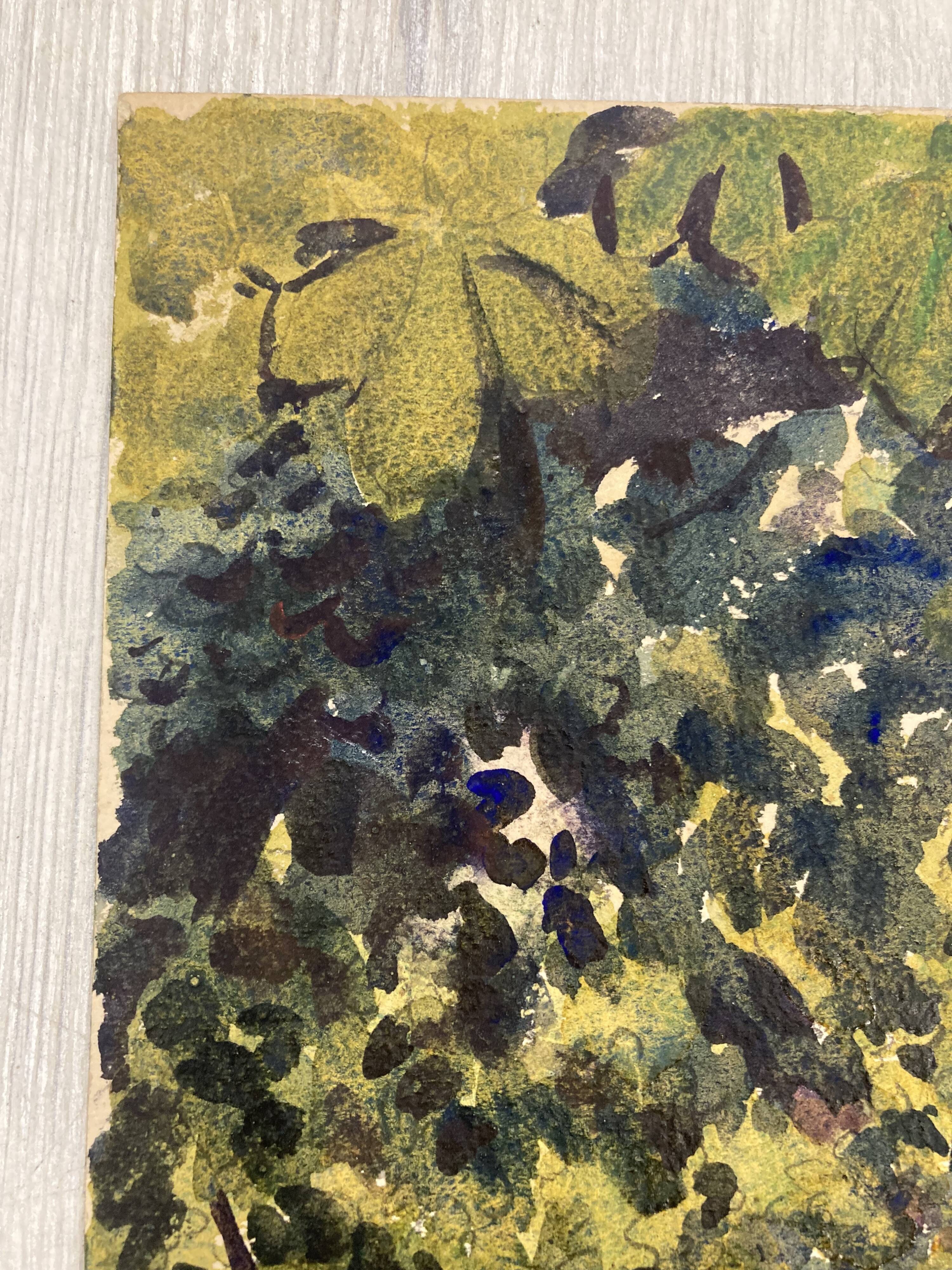 Vintage landscape watercolor