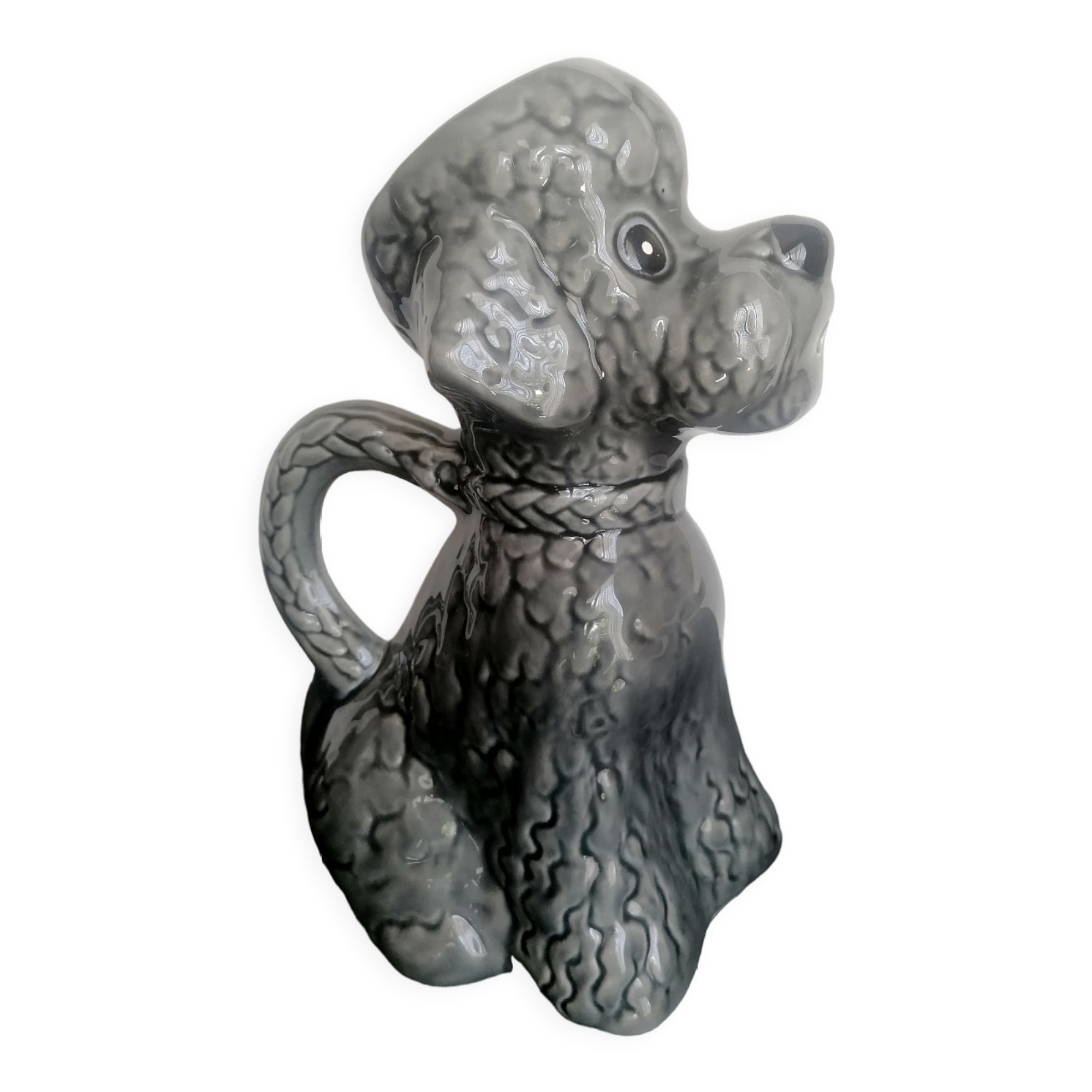 Zoomorphic pitcher slurry poodle