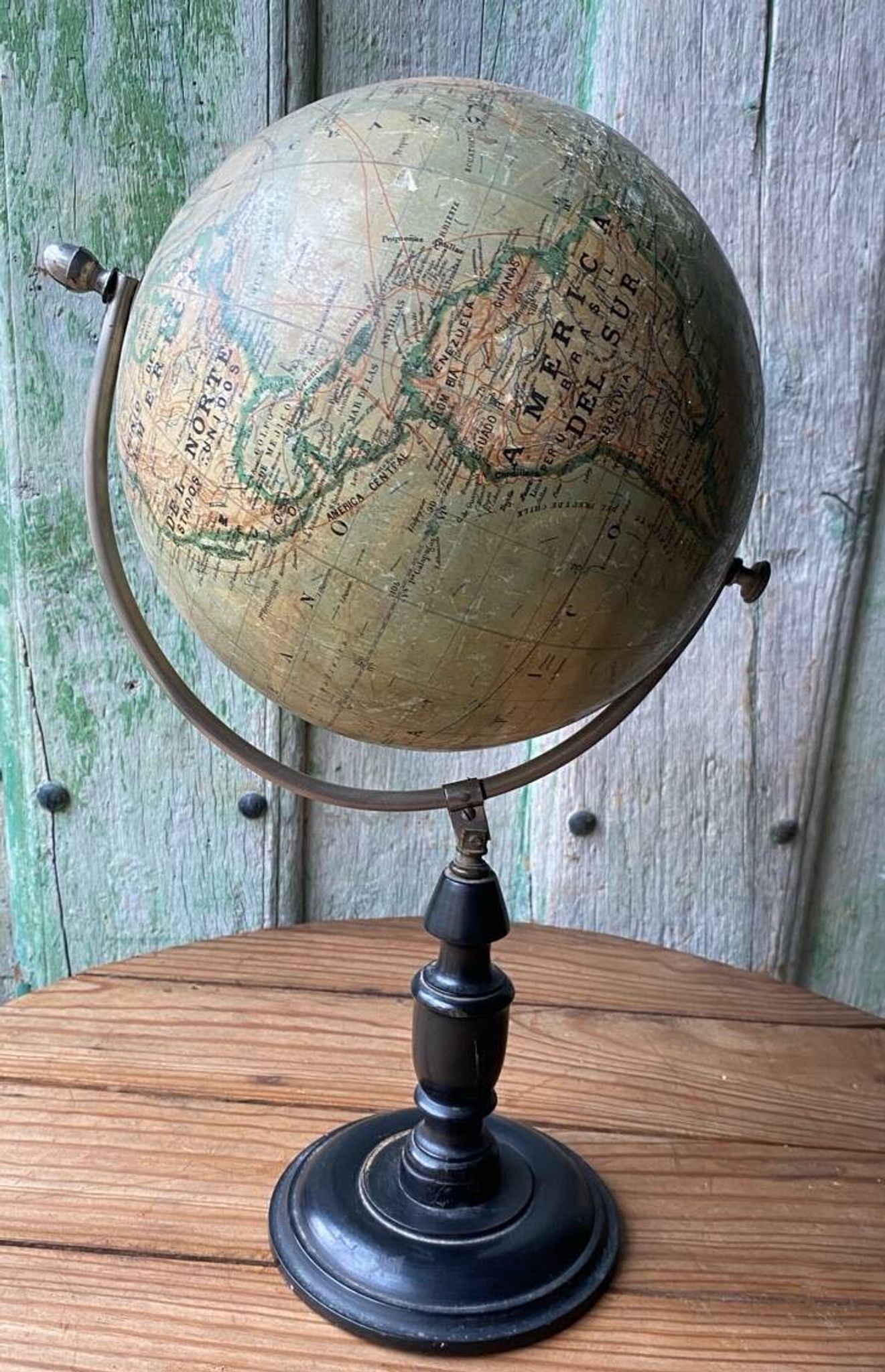 Ancien Globe Terrestre J. Lebègue & Cie, Paris — Environ 1885 / 1890 (Édition