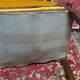 Louis XV style bench upholstered yellow velvet