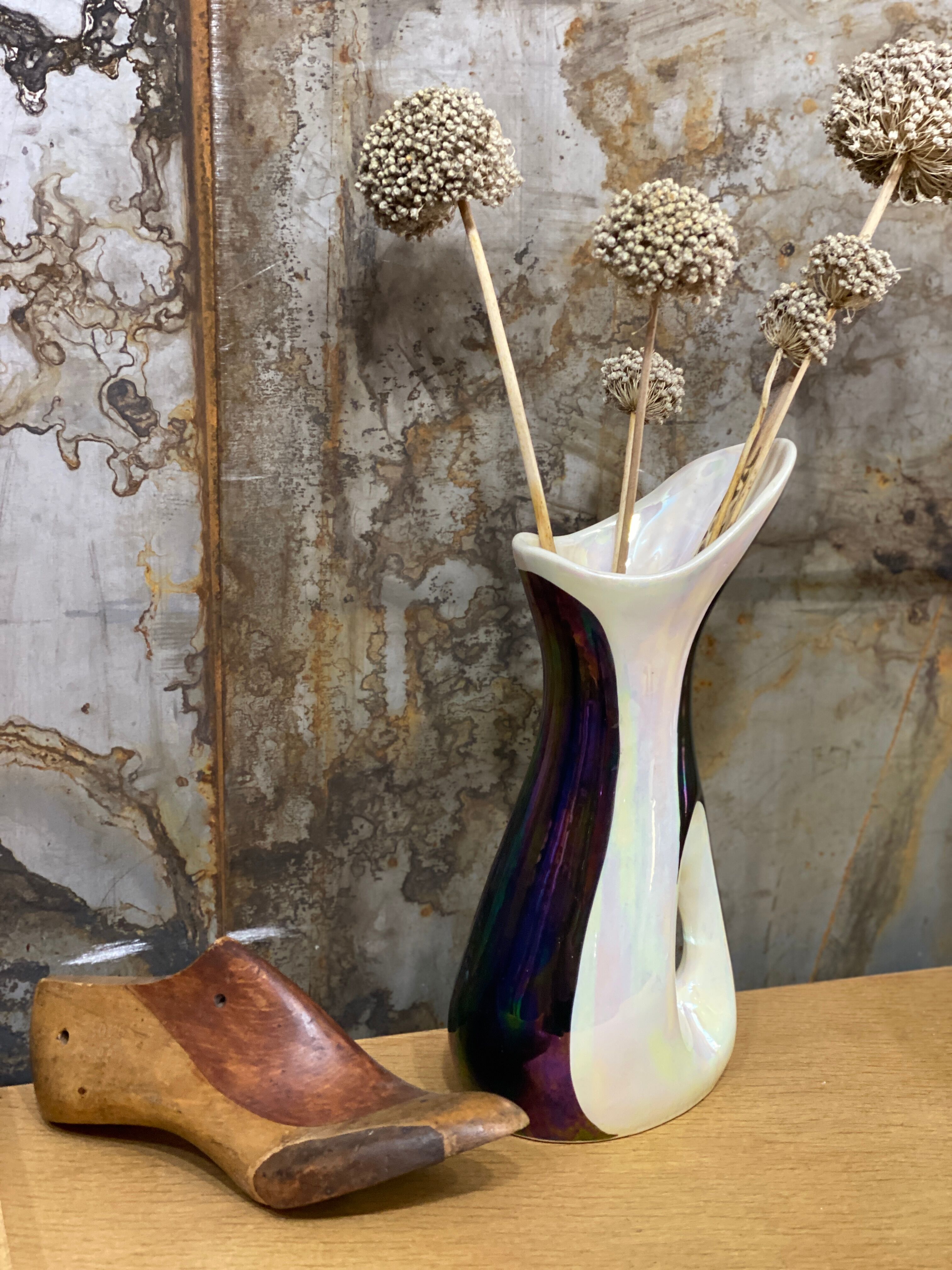 Signed glazed ceramic vase