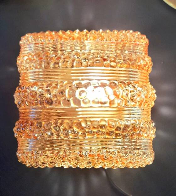 1970s iridescent glass bubble ceiling light