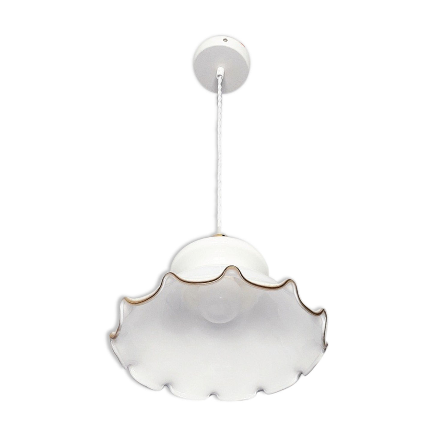 Vintage opaline pendant lamp