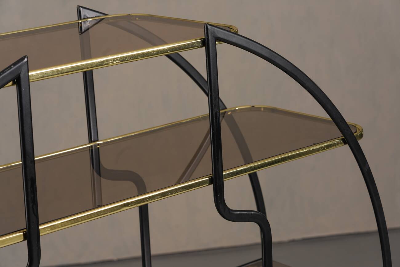 Vintage Hollywood Regency etagere shelf, Italy 1970s