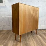 Vintage Scandinavian teak sideboard bookcase, 60s
