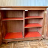 Antique low furniture in solid walnut