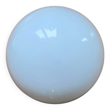 Vintage ceiling light or wall sconce, white opaline glass, half-moon, 20 cm.