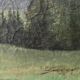 Painting mountain landscape, cows, small cottage...