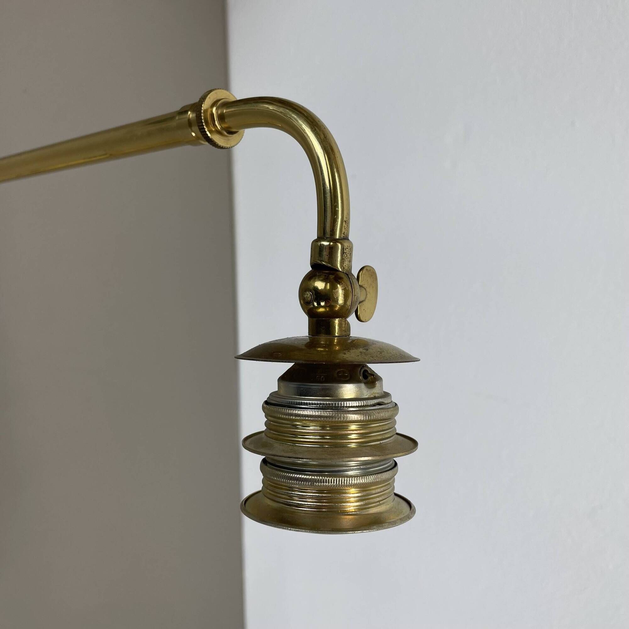XXL adjustable Brass Wall Light Italy, 1950s