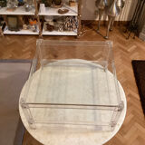 Plexiglass and glass coffee table
