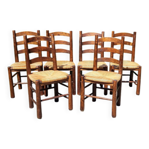 6 chaises style savoyard - georges