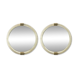 Classic Venetian Torciglione Murano Glass Wall Mirror Duo with Gold Leaf