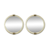 Classic Venetian Torciglione Murano Glass Wall Mirror Duo with Gold Leaf