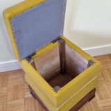 Ottoman ancient chest yellow broom