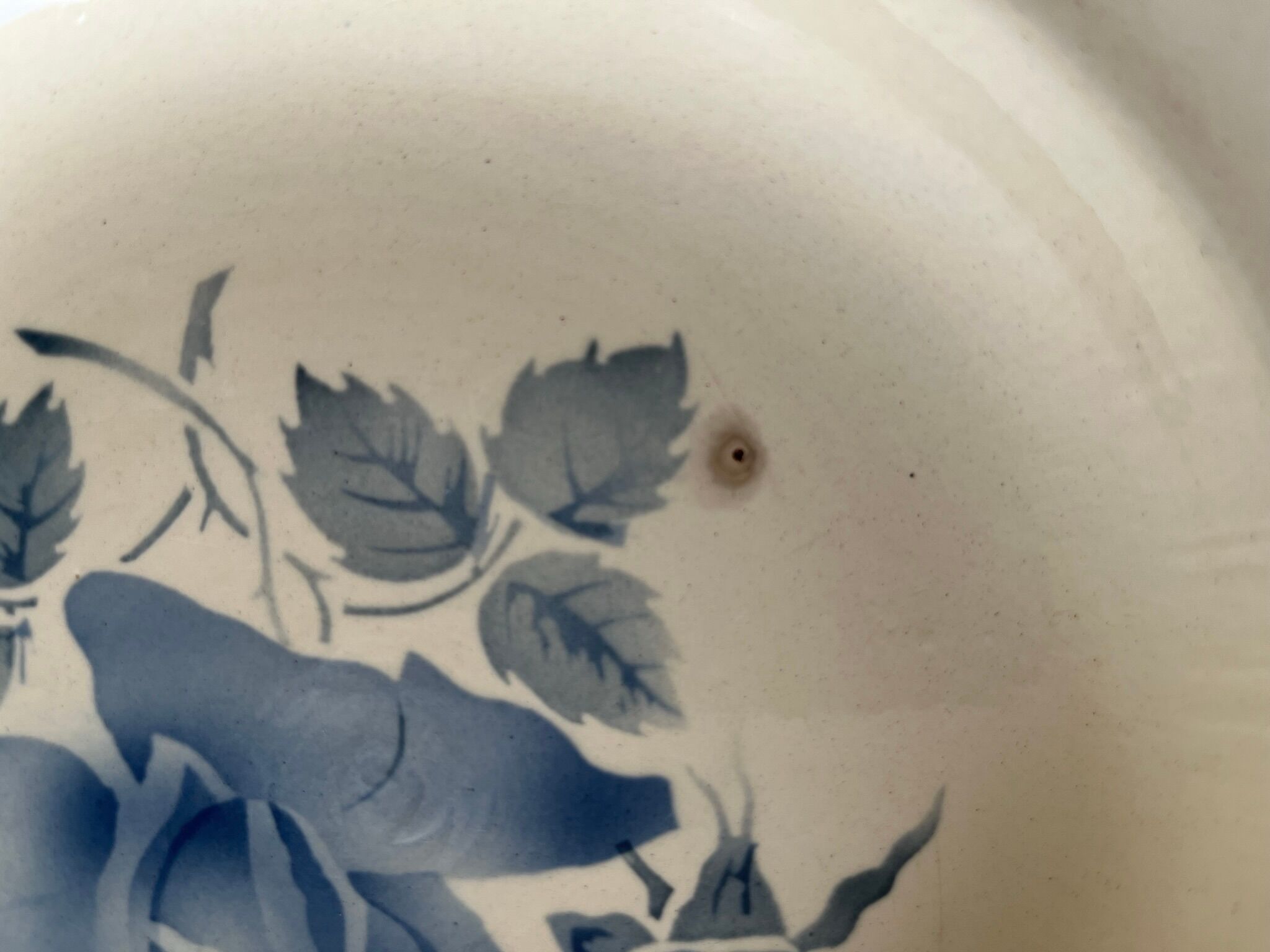 4 old hollow plates Digoin & Sarreguemines "pink pattern"