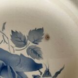 4 assiettes anciennes creuses Digoin & Sarreguemines "motif roses"