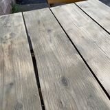 Large country farm table 240 cm in raw natural wood brewery fir