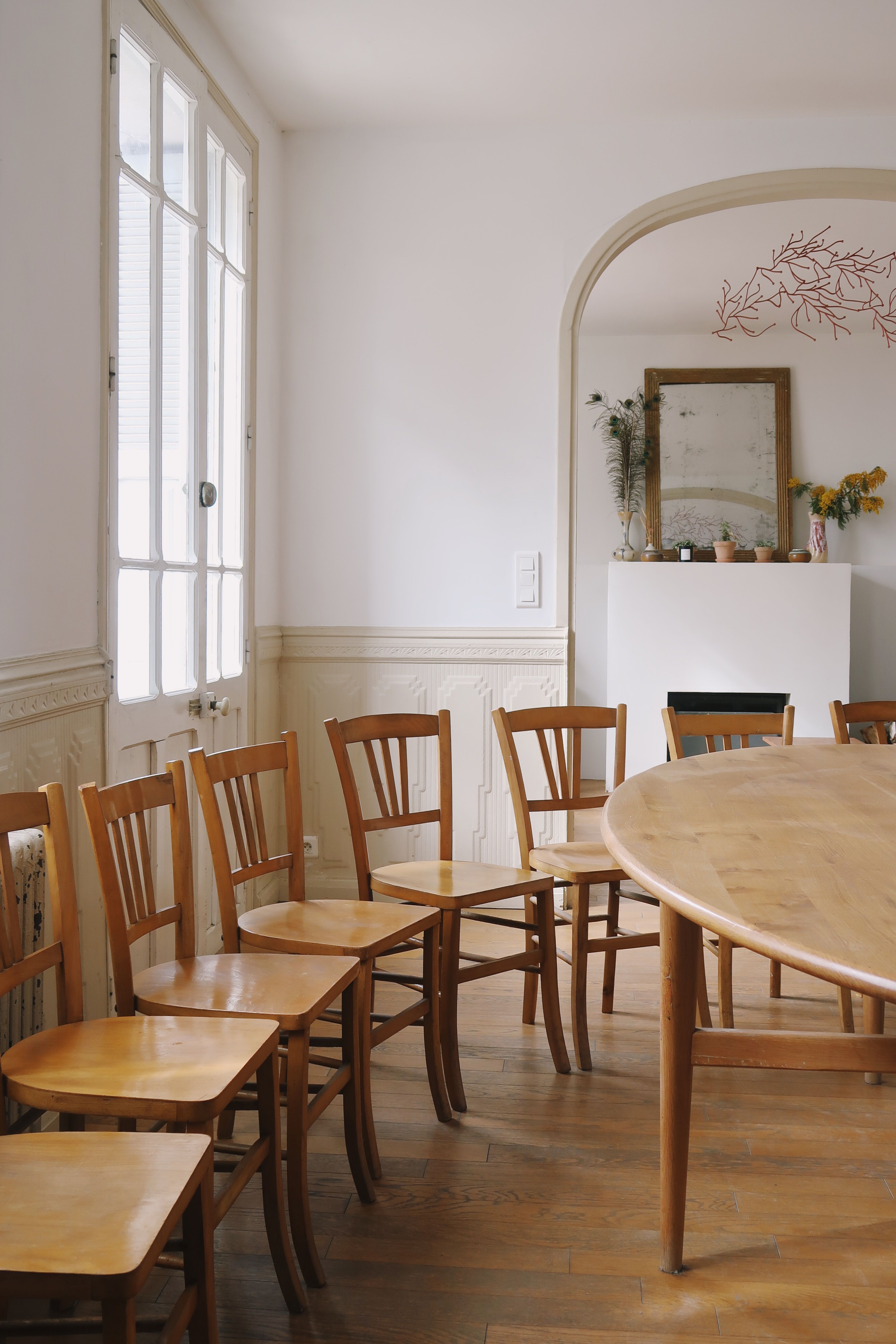 Lot de 8 chaises bistrot clair Luterma