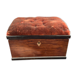 Coffret à bijou en bois de placage et velour