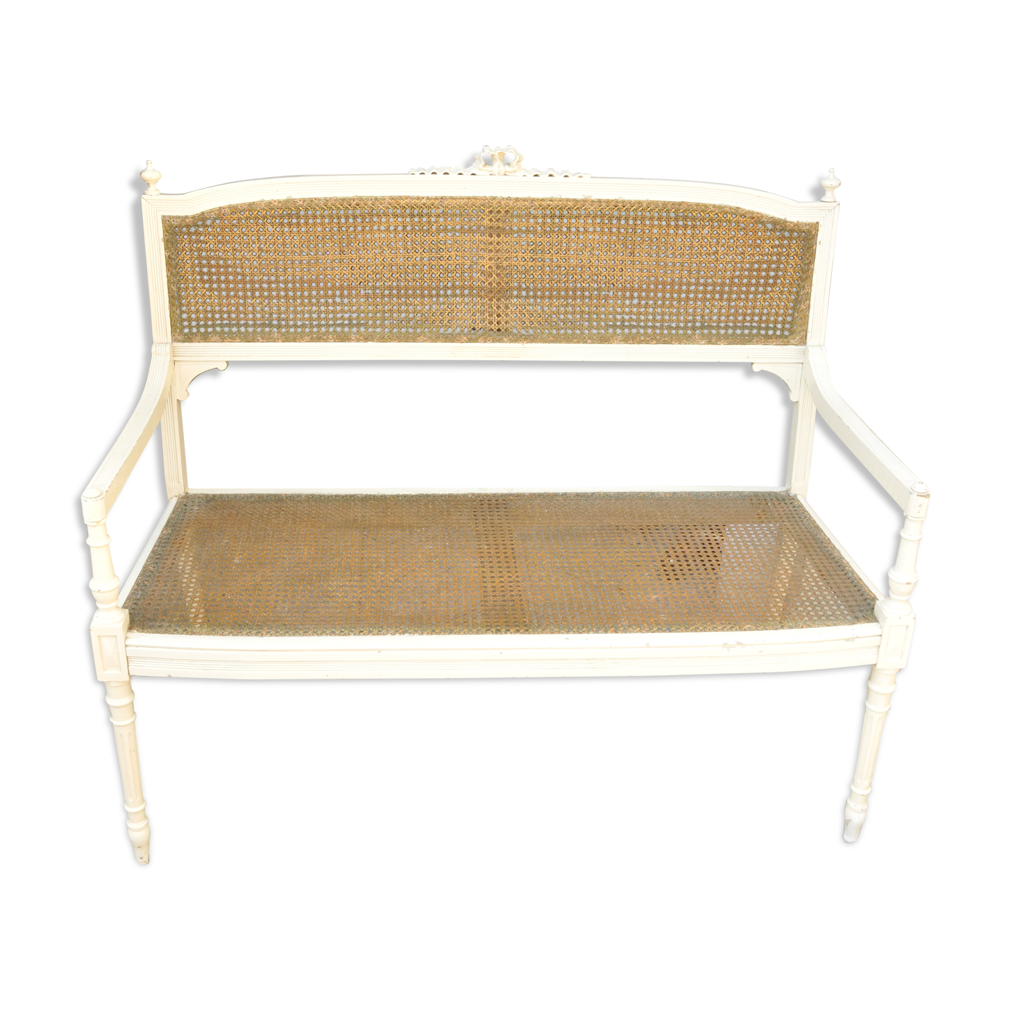 Louis xvi caned bench