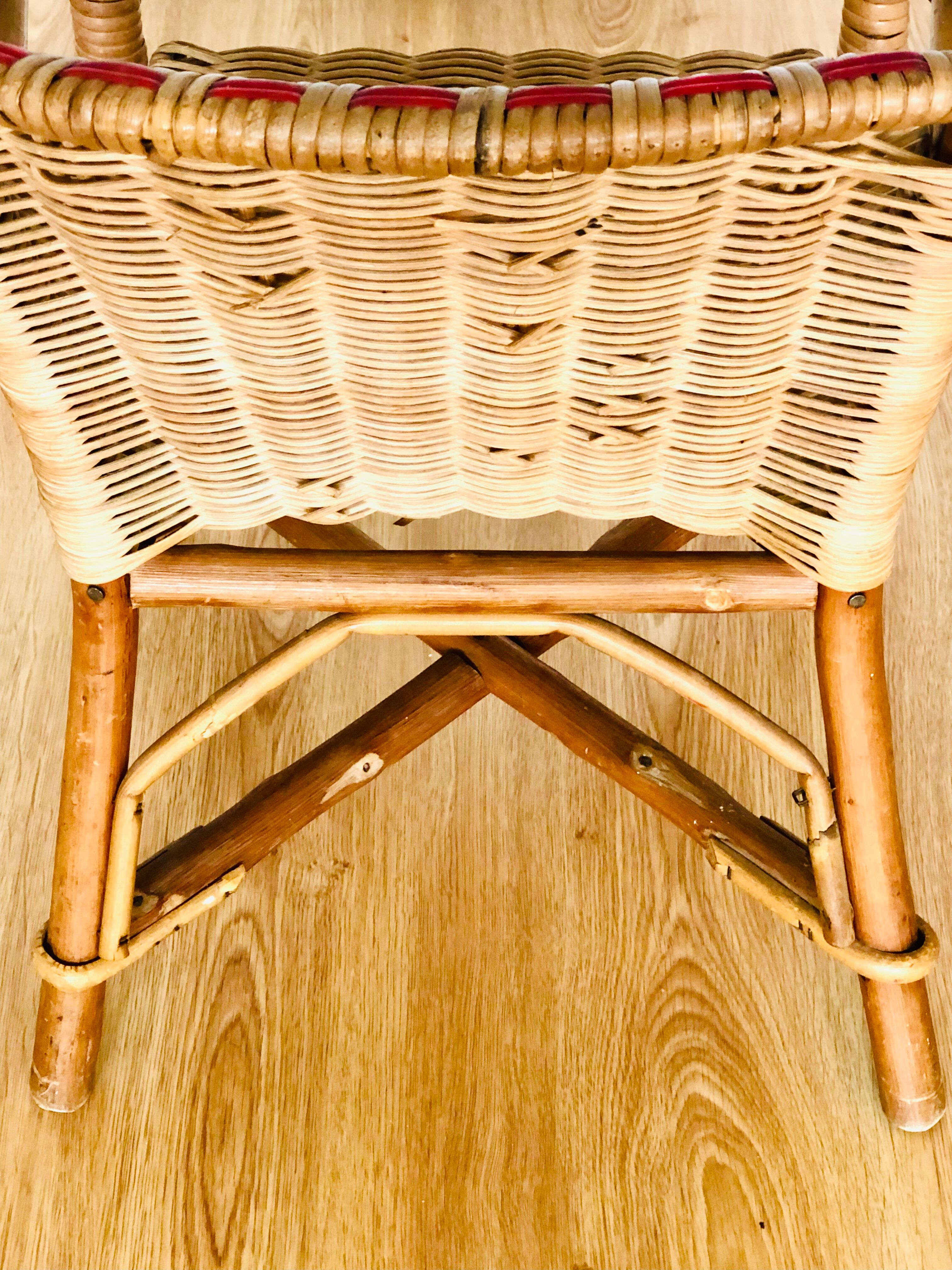 Rattan and wicker children's chair