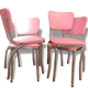 4 chaises USA rose